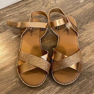 Tucker and Tate rose gold sandals NEW